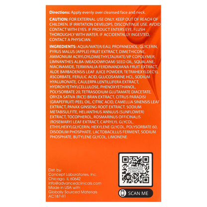 Advanced Clinicals Gel-crème illuminateur, Vitamine C, 74 ml
