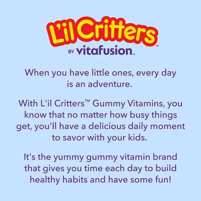 L'il Critters Kids' Multi-Vitamin Gummies, Assorted Berry Flavors, For Ages 2+, 60 Gummies