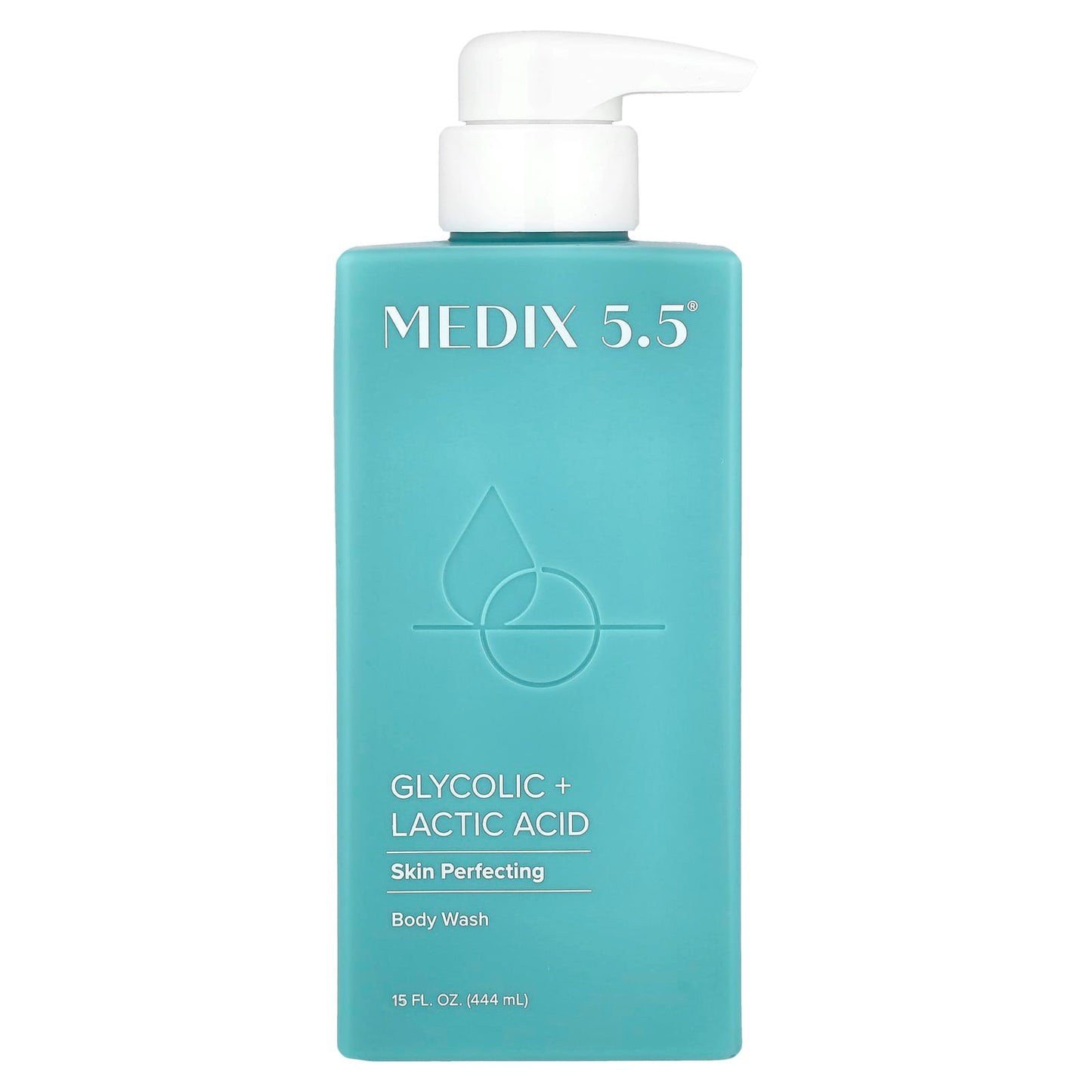 Medix 5.5, Gel douche perfecteur de peau, acide glycolique + acide lactique, 444 ml