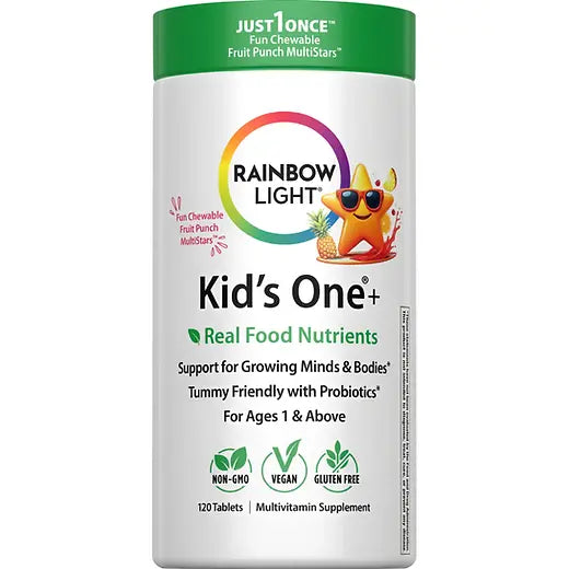 Natural Vitality Kid's One Multivitamin + Probiotics and Natural Nutrients, Fruit Punch Flavor, 120 Chewable Tablets