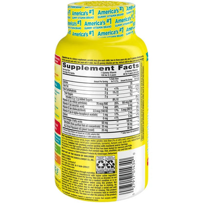 Lil Critters Omega-3 Kids Gummies, 3 Fatty Acids, DHA, EPA & ALA, Delicious Citrus Flavors, 120 Gummies