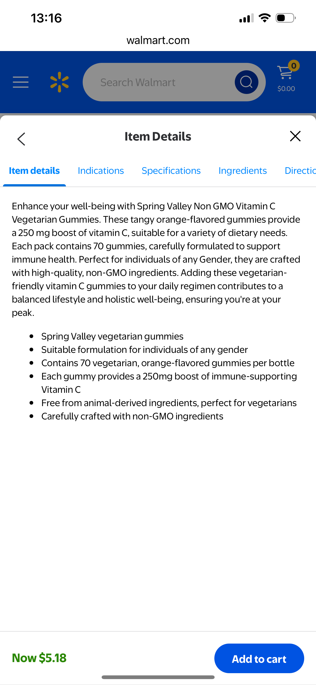 Spring Valley Vitamin C, 250mg, 70 gummies