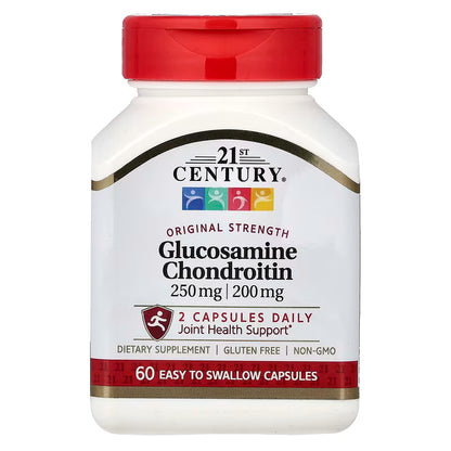 21st Century, Glucosamine Chondroitine, 250 mg/200 mg, 60 Capsules