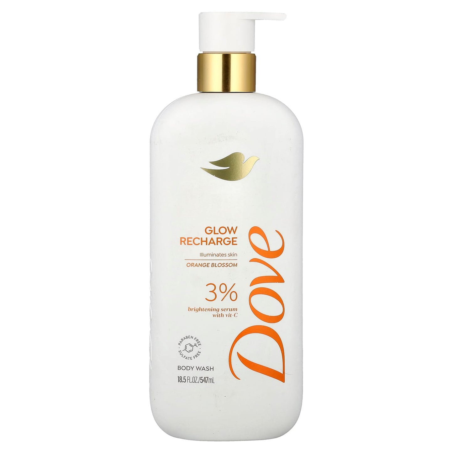 Dove Glow Recharge Shower & Bath Serum with Brightening Vitamin C, 547 mL