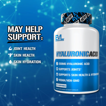 EVLution Nutrition, Acide hyaluronique, 200mg, 30 gélules