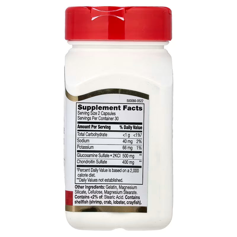 21st Century, Glucosamine Chondroitine, 250 mg/200 mg, 60 Capsules