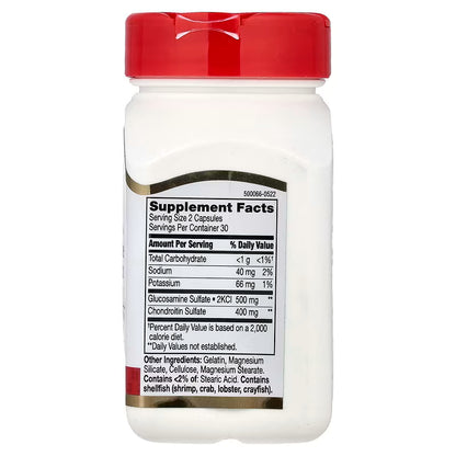 21st Century, Glucosamine Chondroitine, 250 mg/200 mg, 60 Capsules