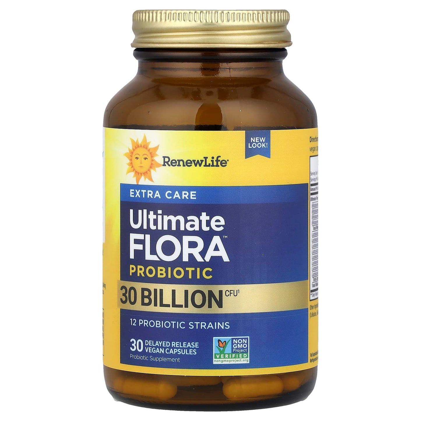 Renew Life Extra Care Ultimate Flora™ Probiotic | Probiotics, 30 Billion CFU, 30 delayed-release capsules