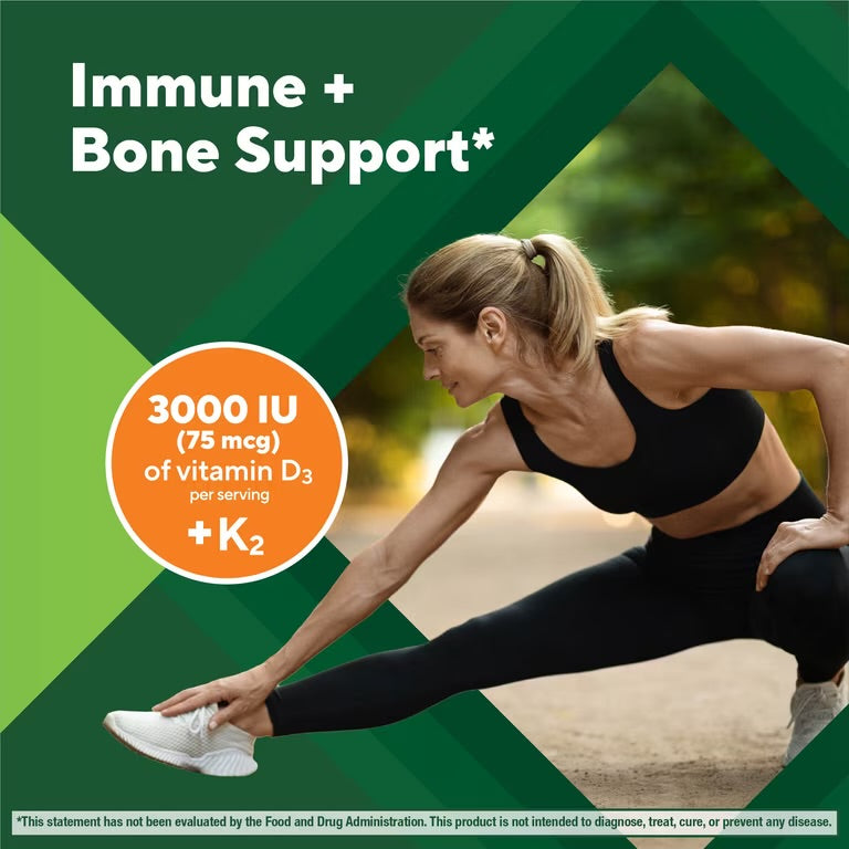 Vitafusion Power Plus Vitamine D3 + K2 gummies, 60 unités