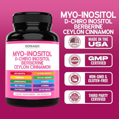 Dorado Nutrition Myo-inositol & D-chiro-inositol, 90 capsules