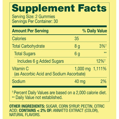 Spring Valley Vitamine C gummies ultra-forte 1 000 mg, 60 unités