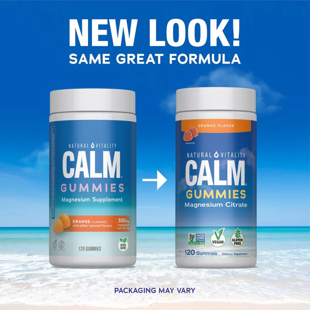 Natural Vitality, CALM Magnesium Citrate, orange flavor, 120 gummies