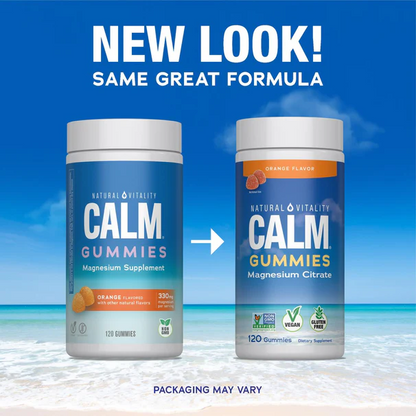 Natural Vitality, CALM Magnesium Citrate, orange flavor, 120 gummies