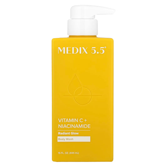 Medix 5.5, Radiant Skin Brightening Body Wash, Vitamin C + Niacinamide, 444 ml
