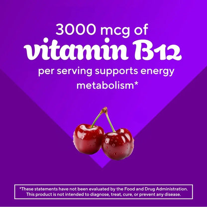 Vitafusion Vitamines B12 gummies extra forts, saveur cerise, 90 unités