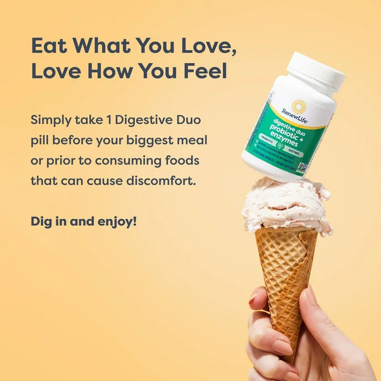 Renew Life Digestive Duo Ultimate Flora + Enzymes
30 gélules