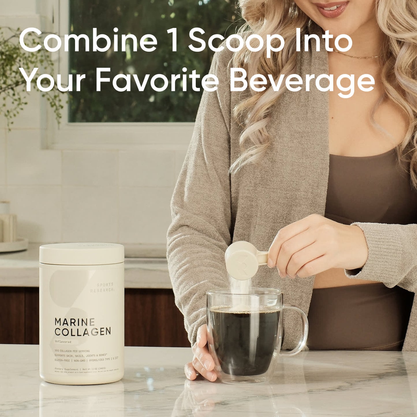 Sports Research, Peptides de collagène marin, Non aromatisé, 340 g