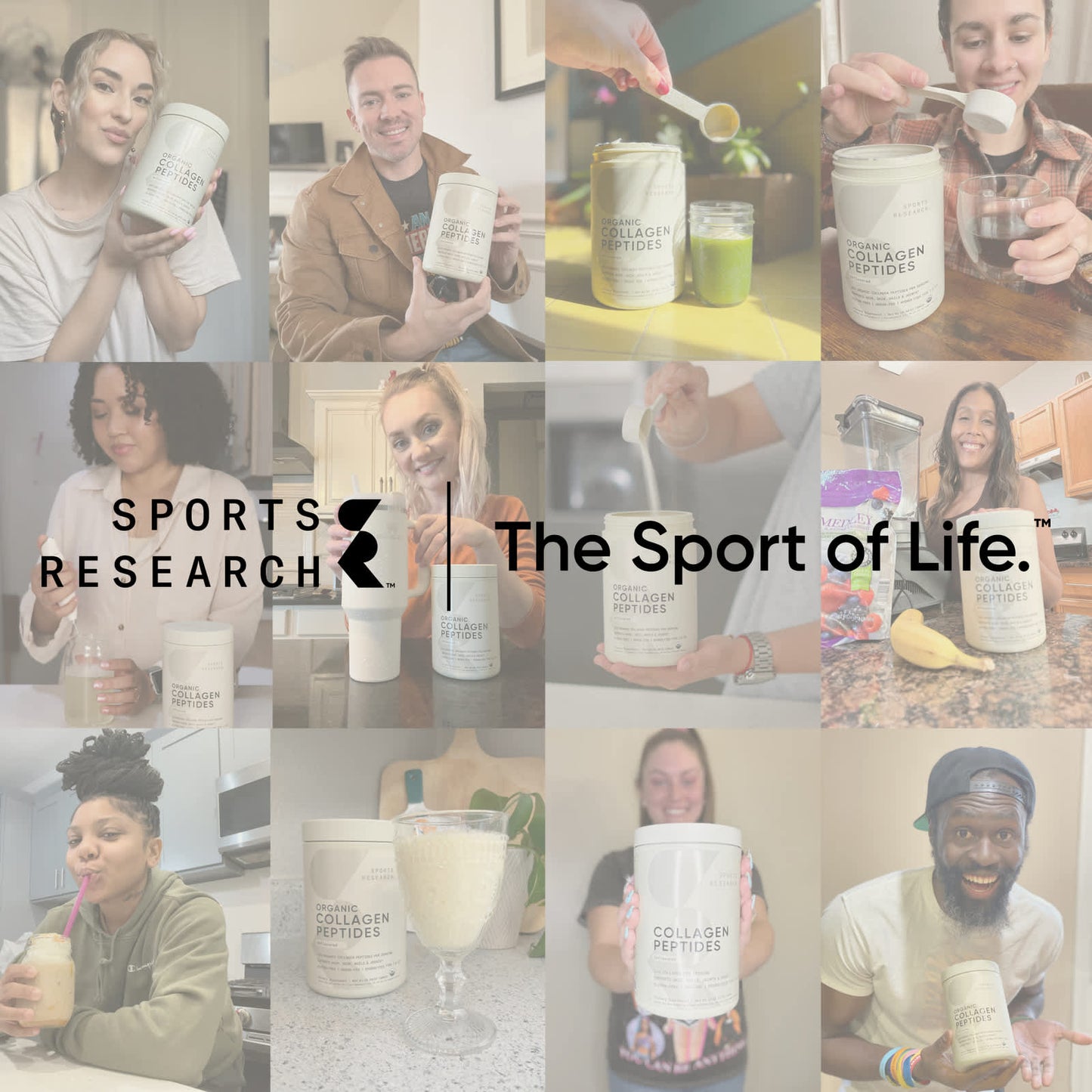 Sports Research, Peptides de collagène marin, Non aromatisé, 340 g