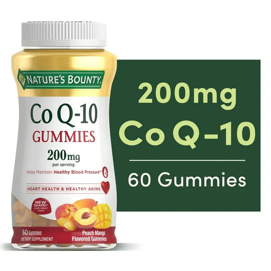 Nature's Bounty CoQ10 Gummies, peach mango flavor, 60 Gummies, 100 mg per gummy