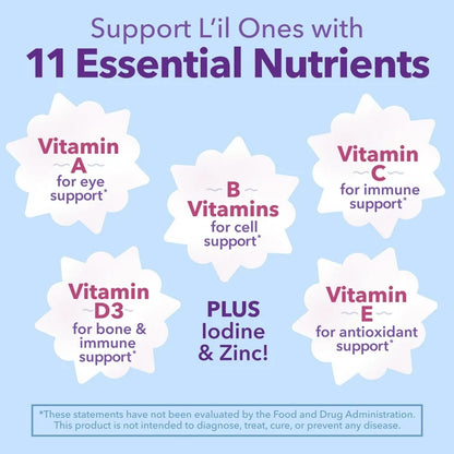 L'il Critters Kids' Multi-Vitamin Gummies, Assorted Berry Flavors, For Ages 2+, 60 Gummies