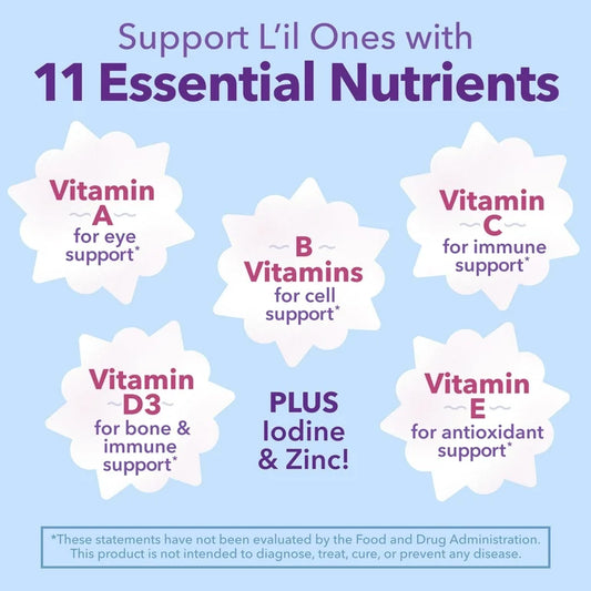 L'il Critters Kids' Multi-Vitamin Gummies, Assorted Berry Flavors, For Ages 2+, 60 Gummies