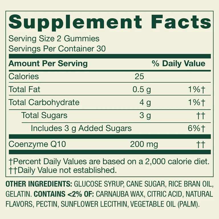 Spring Valley CoQ10 gummies, 200 mg, boîte de 60 gummies