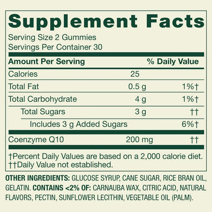 Spring Valley CoQ10 gummies, 200 mg, boîte de 60 gummies