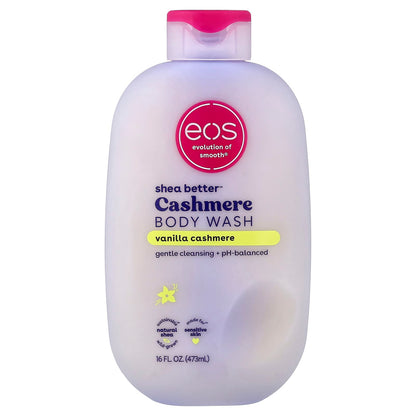 Eos Shea Better, Gel douche au cachemire, Vanille et cachemire, 473 ml