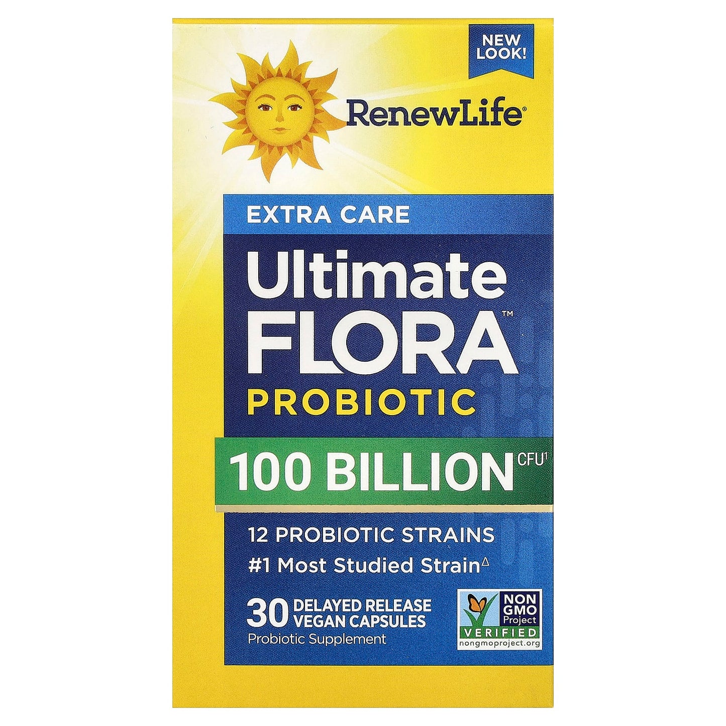 Renew Life Ultimate Flora Extra Care Probiotique 100 billion
30 gélules à libération prolongée