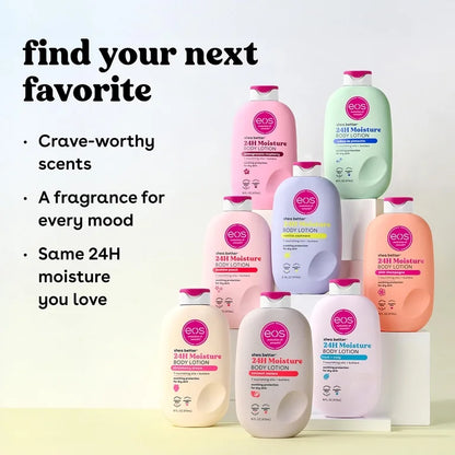 Eos Shea Better, Lotion hydratante 24h pour le corps, Vanille et cachemire, 473 ml