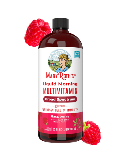 Mary Ruth's Liquid Morning Multivitamin, Raspberry Flavor, 887 ml