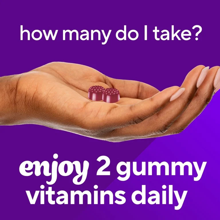 Vitafusion Extra Strength Biotin Gummies, 5000 mcg, Blueberry Flavor, 100 Gummies
