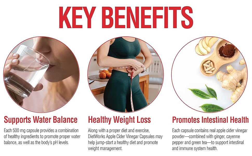 Diet Works Cider Trim | vinaigre de cidre avec garcinia cambogia, gingembre, poivre de Cayenne et érable | 120 gélules