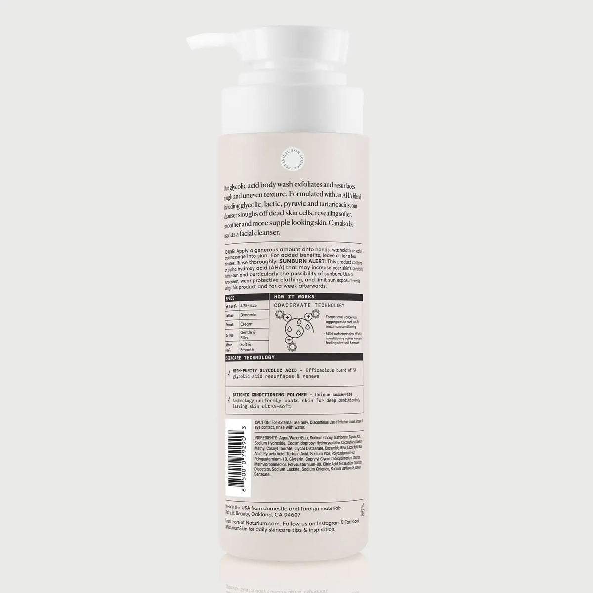 Naturium The Smoother Glycolic Acid Exfoliating Body Wash