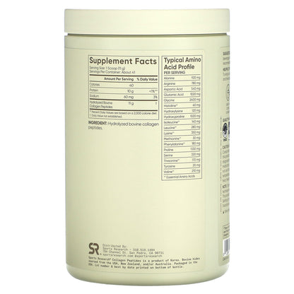 Sports Research, Peptides de collagène en poudre, 454 g