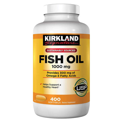KIRKLAND Signature Fish Oil oméga 3, 1000 mg, 400 Softgels
