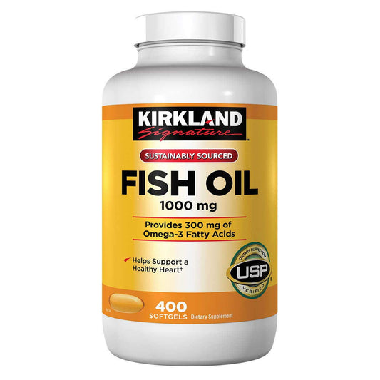 KIRKLAND Signature Fish Oil Omega 3, 1000 mg, 400 Softgels