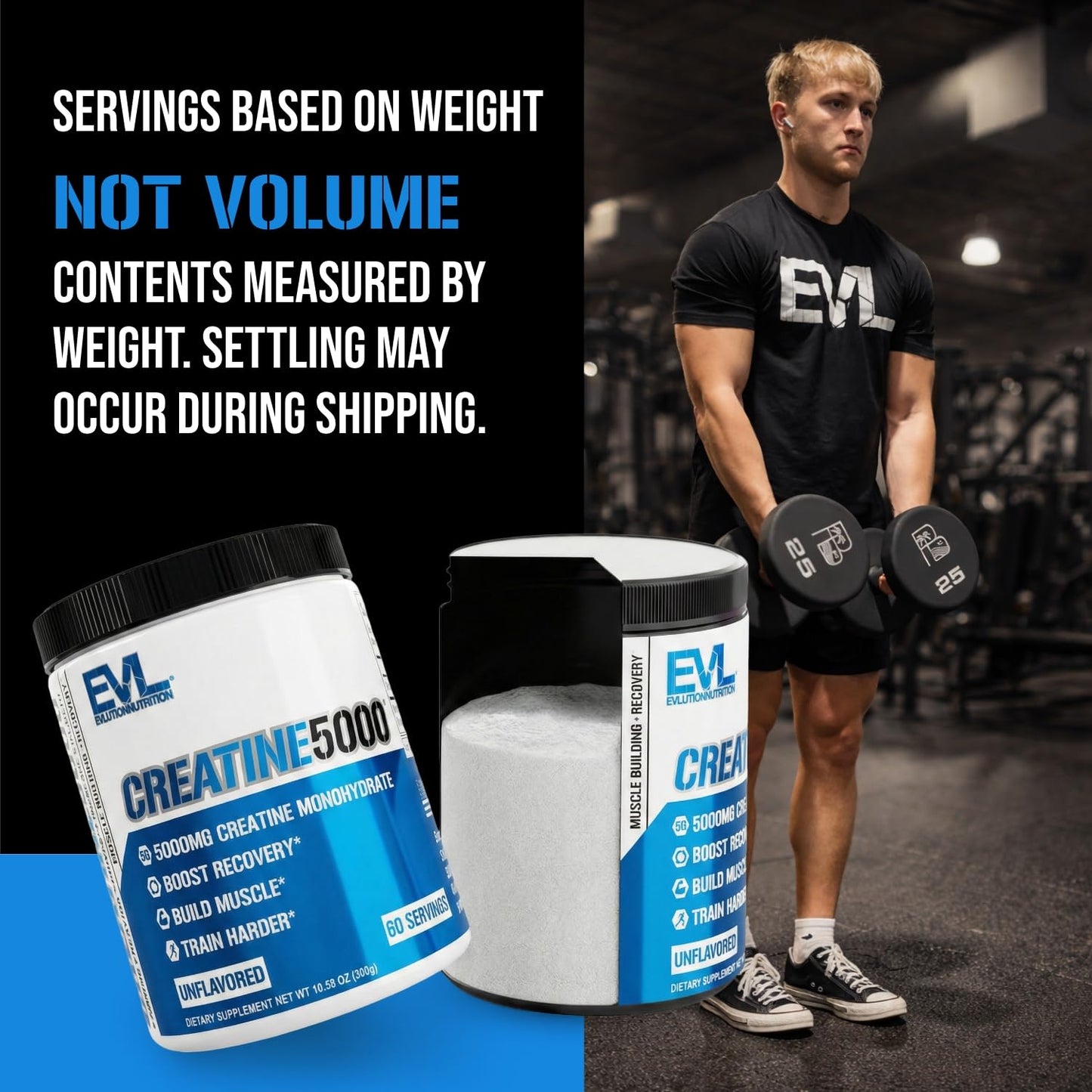 Evlution Nutrition, Creatine 5000 poudre, 300 grammes, 60 portions