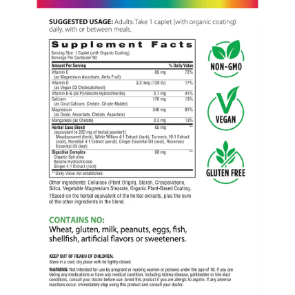 Rainbow Light, Magnesium Calcium + Real Food Nutrients, 90 tablets