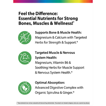 Rainbow Light, Magnesium Calcium + Real Food Nutrients, 90 tablets