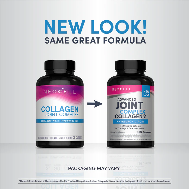NeoCell Joint Complex Type 2 Collagen + Hyaluronic Acid, 120 Capsules