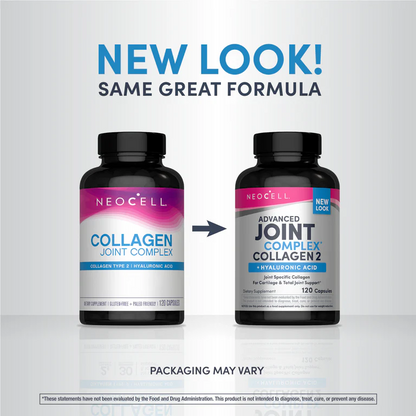 NeoCell Joint Complex Type 2 Collagen + Hyaluronic Acid, 120 Capsules