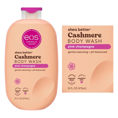 Eos Shea Better, Gel douche au cachemire, Champagne rose, 473 ml