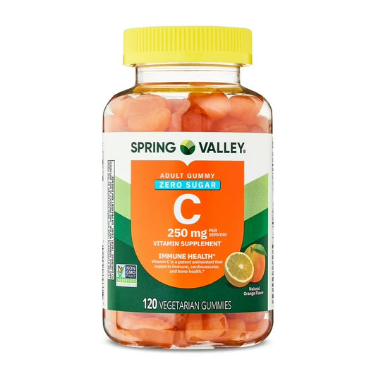 Spring Valley Vitamine C gummies sans sucre, 250mg, 120 gummies