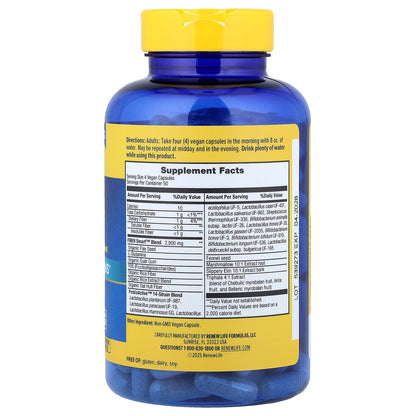 RenewLife Fiber Smart | avec Probiotiques, graines de lin, L Glutamine | 200 gélules
