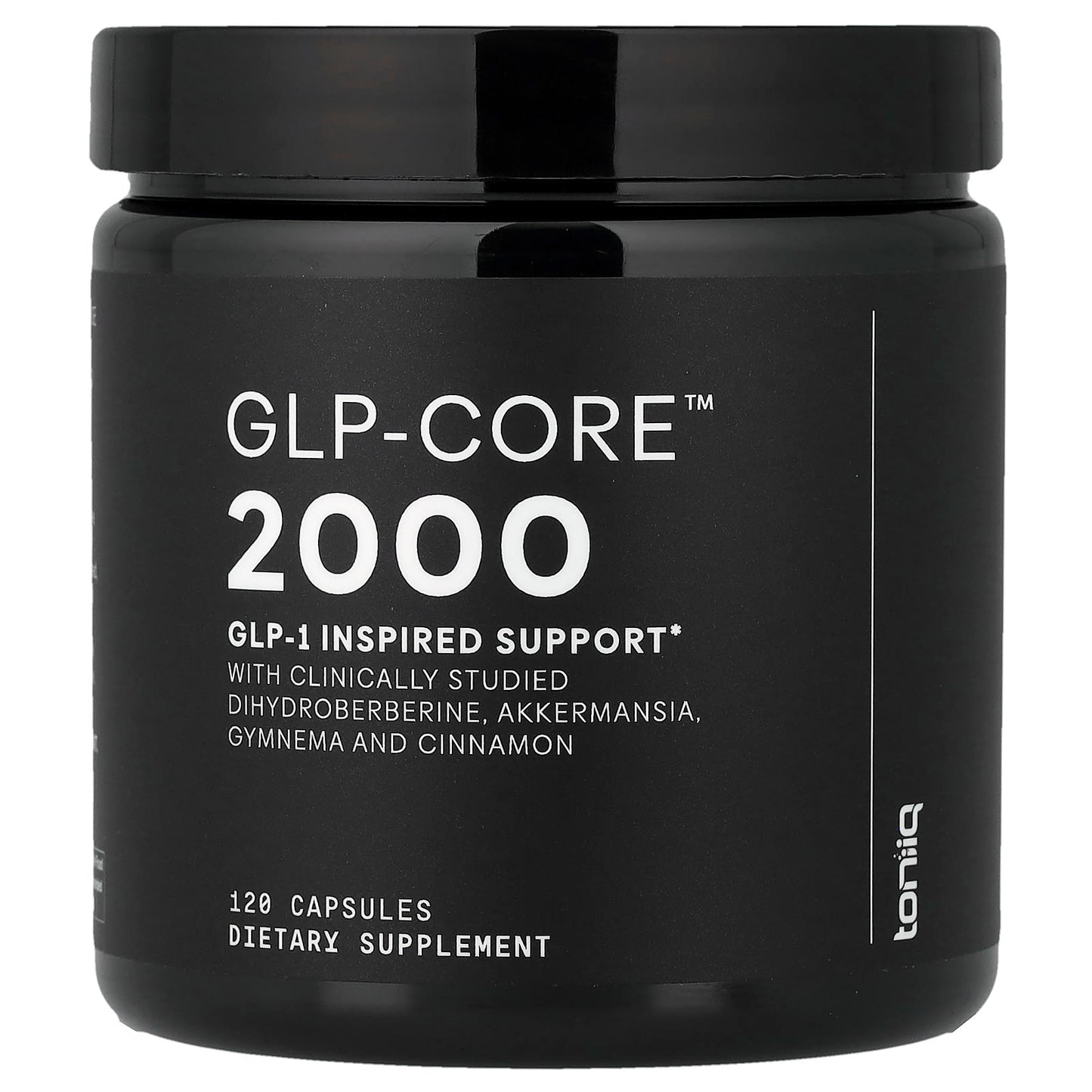 Toniiq GLP-1 Support | avec GlucoVantage® Dihydroberbérine et Akkermansia, brevetés et cliniquement étudiés | Soutien de l'appétit et de la satiété | 120 gélules