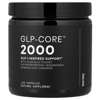 Toniiq GLP-1 Support | avec GlucoVantage® Dihydroberbérine et Akkermansia, brevetés et cliniquement étudiés | Soutien de l'appétit et de la satiété | 120 gélules