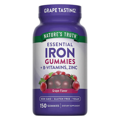 Nature’s Truth, Essential Iron ( Fer ) gummies + B Vitamins & Zinc, 150 gummies