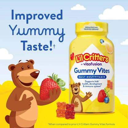 L'il Critters Gummy Vites, gummy multivitamins for children aged 2 and up, fruity flavors, 70 gummies