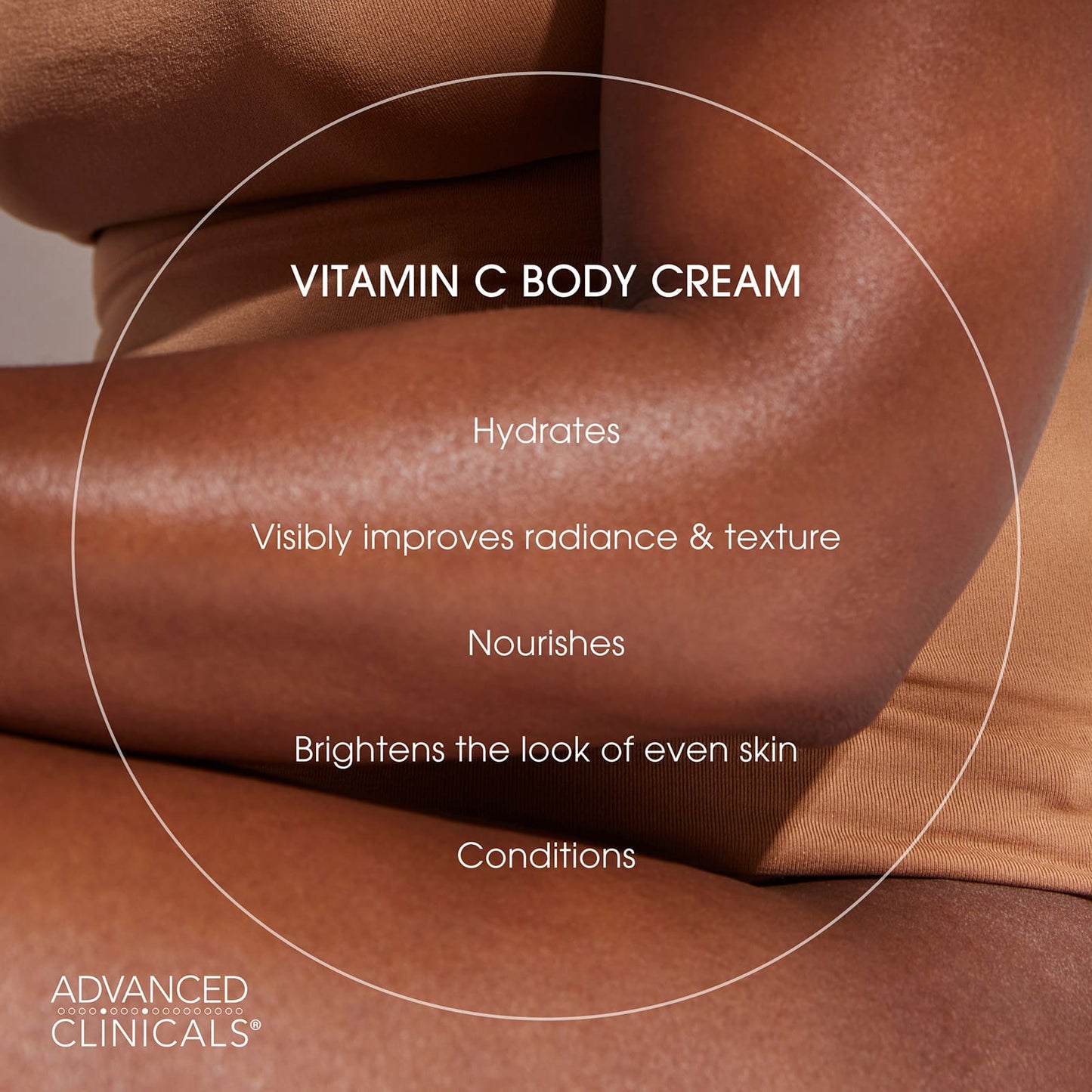 Advanced Clinicals Crème pour le corps éclaircissante à la vitamine C, 454 grammes